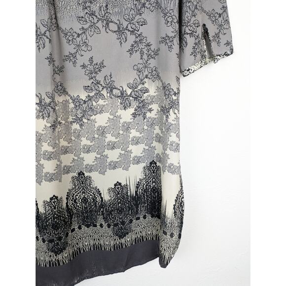 Fig & Flower Top Floral Boho Eclectic Tunic Spring Summer Pearlized Size S - Picture 8 of 13